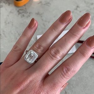 Moissanite and Diamonds ring